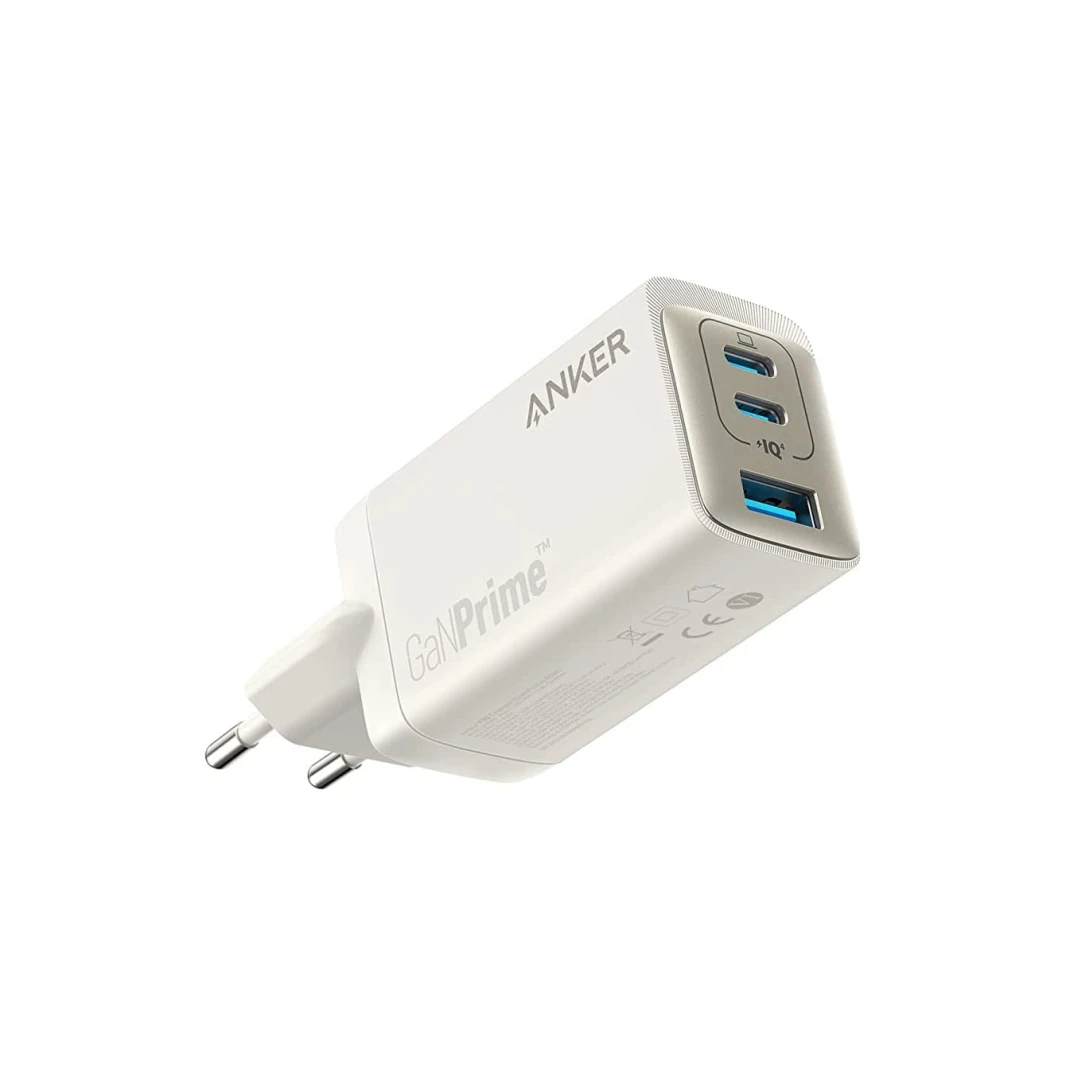 شاحن Anker 735 GaNPrime السريع بقوة 65 وات و3 منافذ - ذهبي سائل