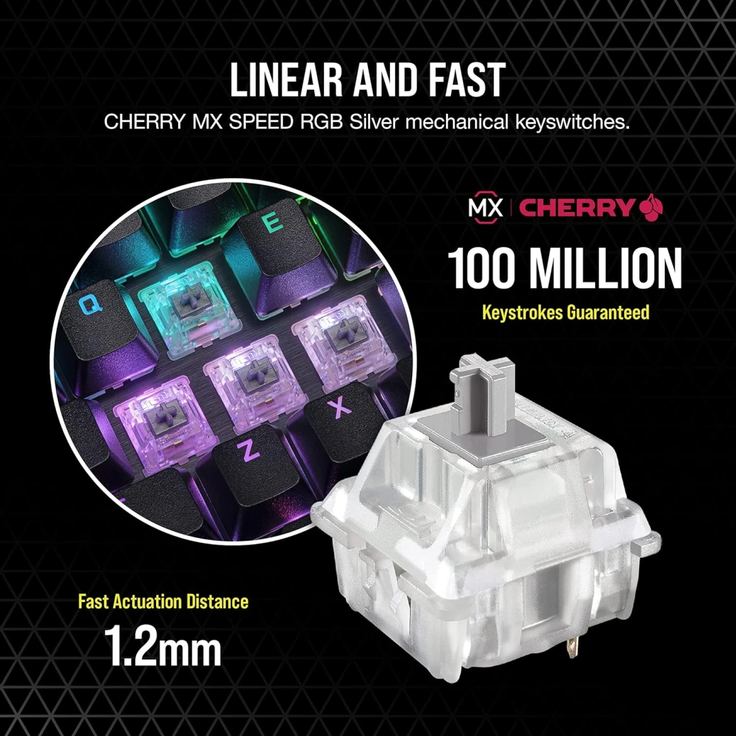Corsair K70 RGB PRO Wired Mechanical Gaming Keyboard – MX SPEED (Linear & Fast)