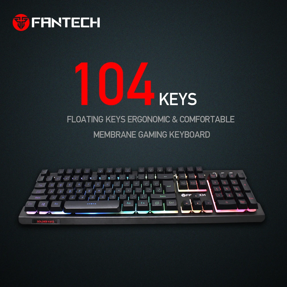 لوحة مفاتيح الألعاب Fantech K612 Soldier RGB