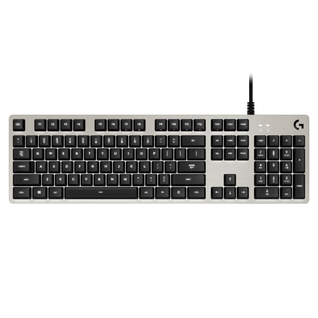 لوحة مفاتيح الألعاب الميكانيكية ذات الإضاءة الخلفية Logitech G413 – فضية