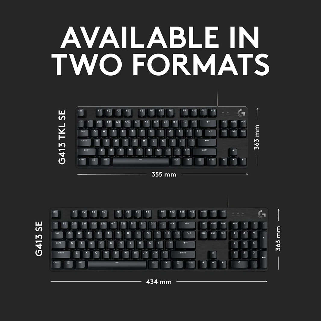 لوحة مفاتيح الألعاب الميكانيكية كاملة الحجم Logitech G413 SE – الجيل الثاني