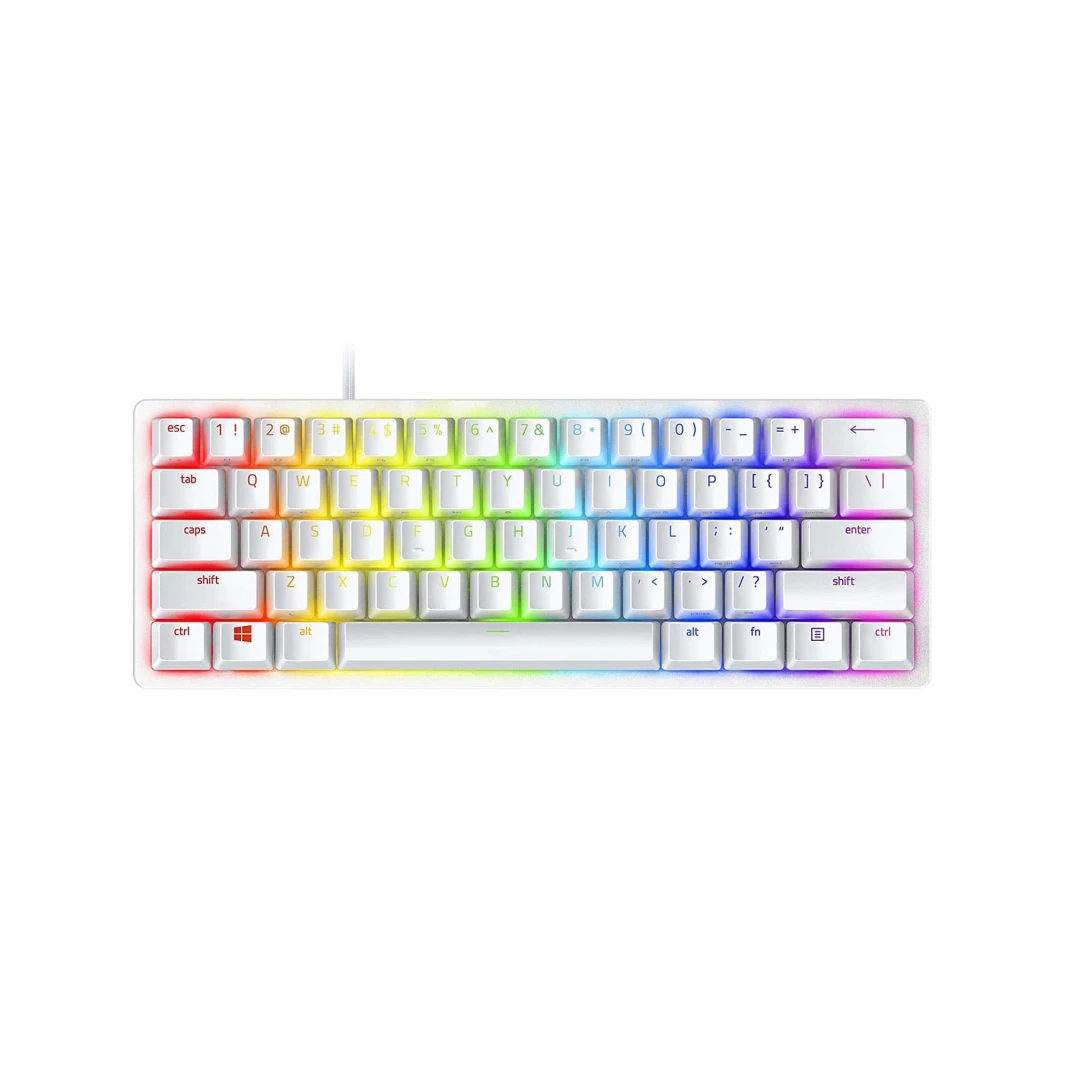 مفاتيح بصرية Razer Huntsman Mini 60% Clicky - بيضاء