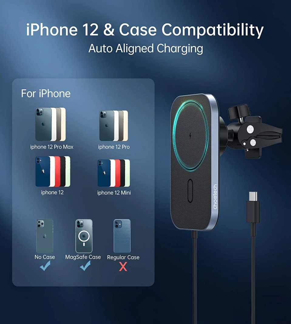 Choetech Magleap T200-F 15W Wireless Car Charger