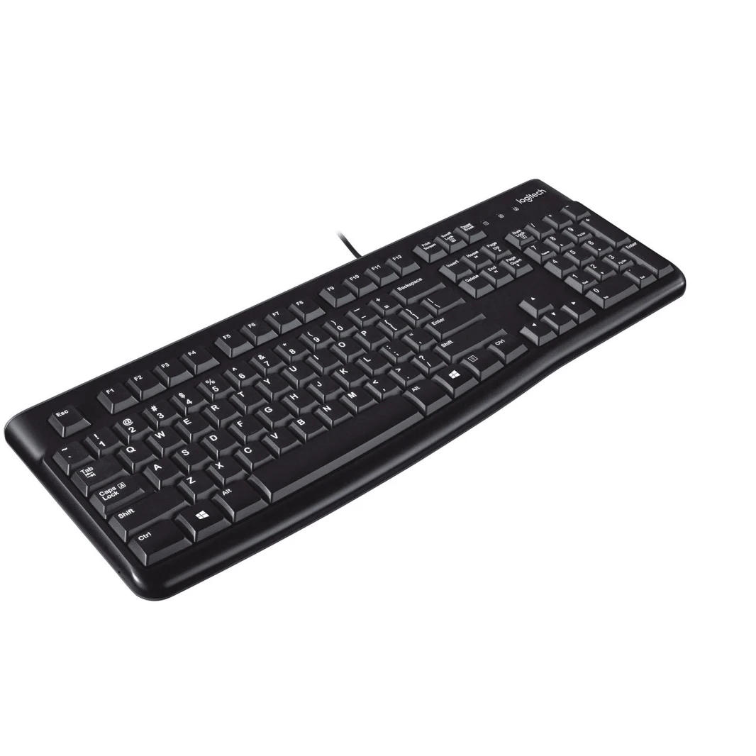 لوحة مفاتيح Logitech Desktop K120 السلكية المتينة والمريحة