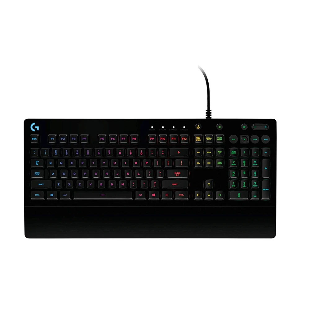 لوحة مفاتيح الألعاب Logitech G213 RGB مع عناصر تحكم مخصصة للوسائط