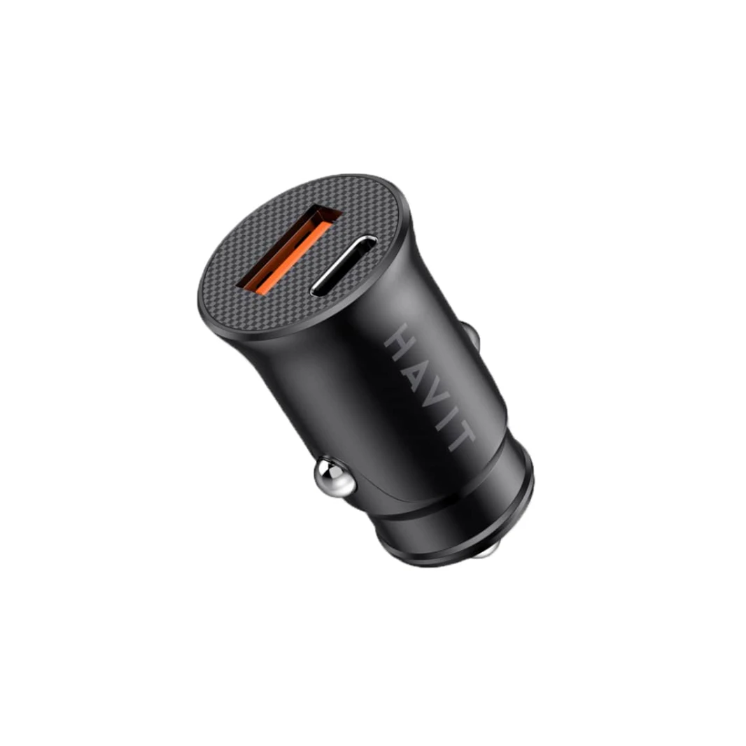 شاحن سيارة سريع 20 وات من Havit بمنفذ USB-C وUSB-A