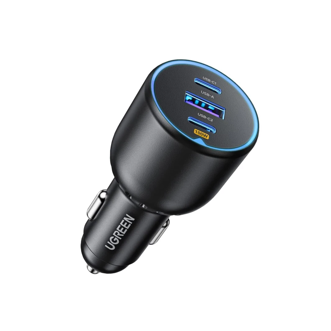 شاحن سيارة يوجرين 130 وات USB C بثلاثة منافذ