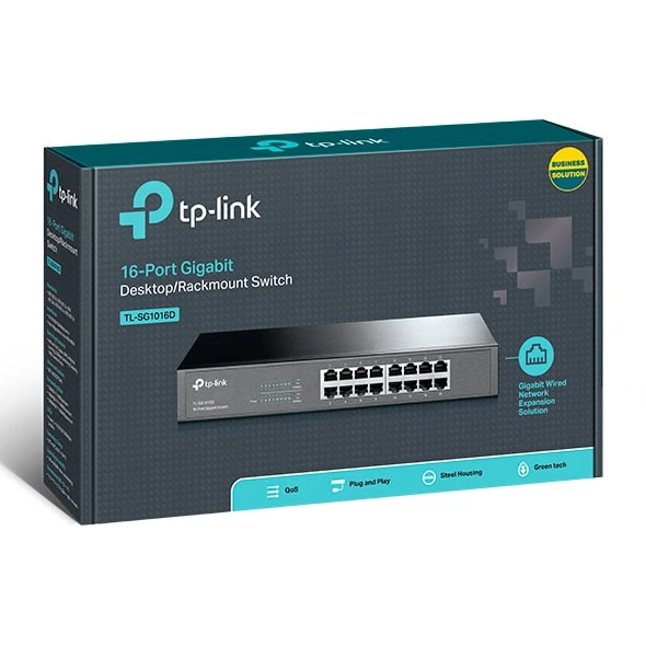 TP-Link 16-Port Gigabit Desktop/Rackmount Switch (TL-SG1016D)