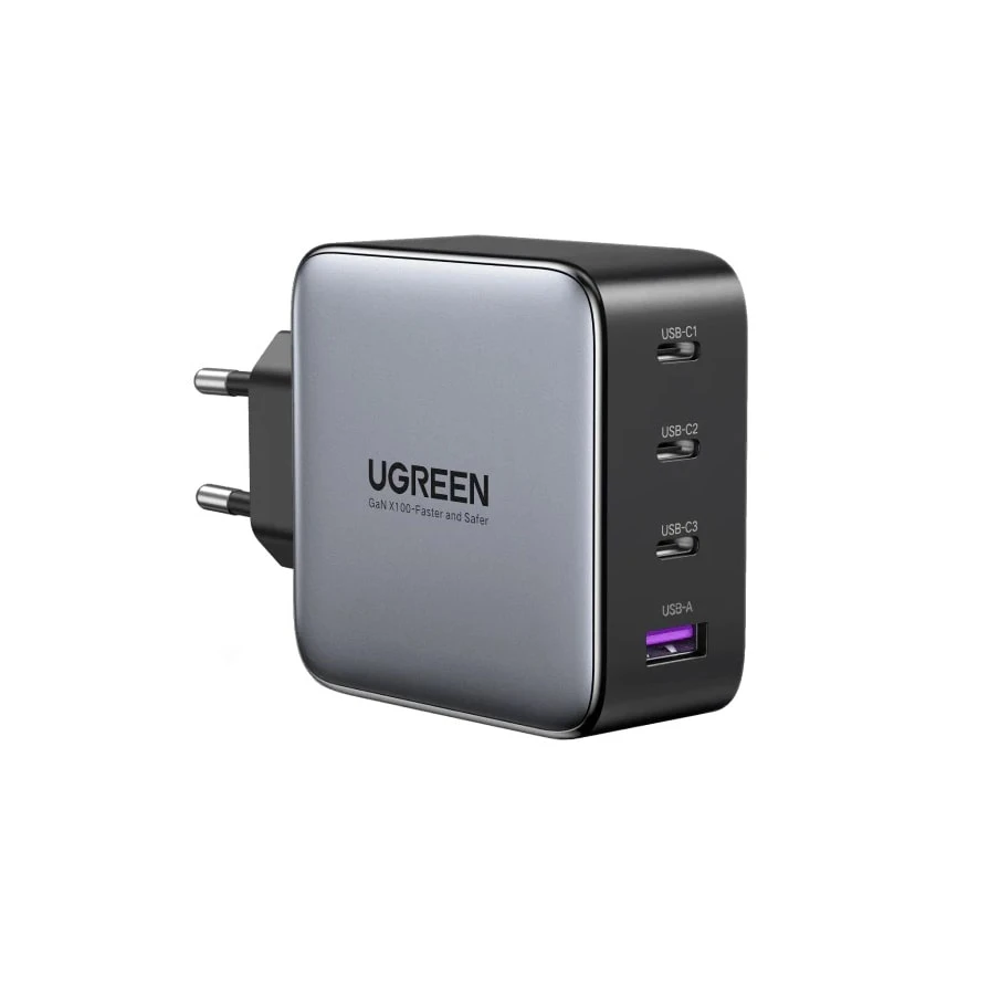 شاحن حائط مدمج من UGREEN Nexode بقوة 100 وات و4 منافذ GaN