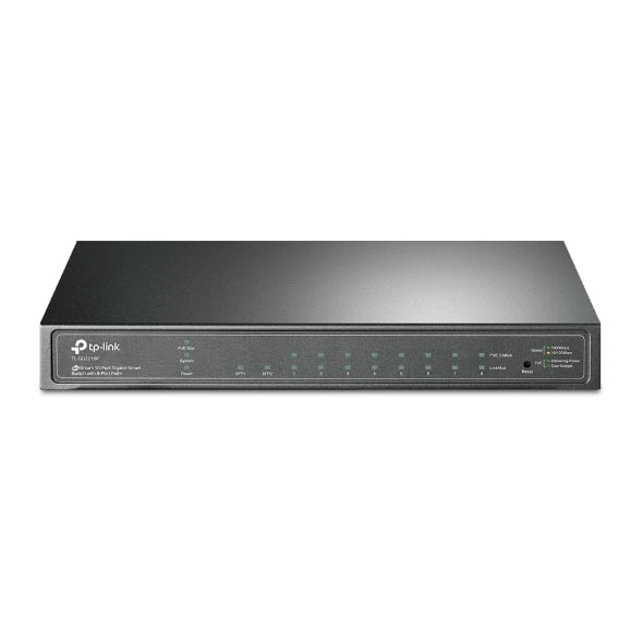 TP-Link JetStream Gigabit Smart Switch مزود بـ 10 منافذ مع 8 منافذ PoE+ (TL-SG2210P)