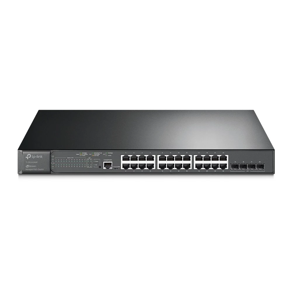 TP-Link JetStream 28-Port Gigabit L2+ Managed Switch مع 24-Port PoE+ (T1600G-52PS)