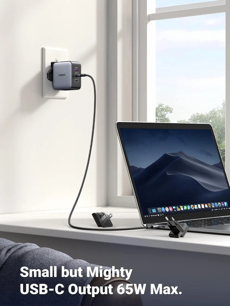 UGREEN Nexode 65W 3 Port Travel Charger GaN Fast International Charger