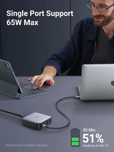 UGREEN Nexode 65W USB C GaN Desktop Charging Station