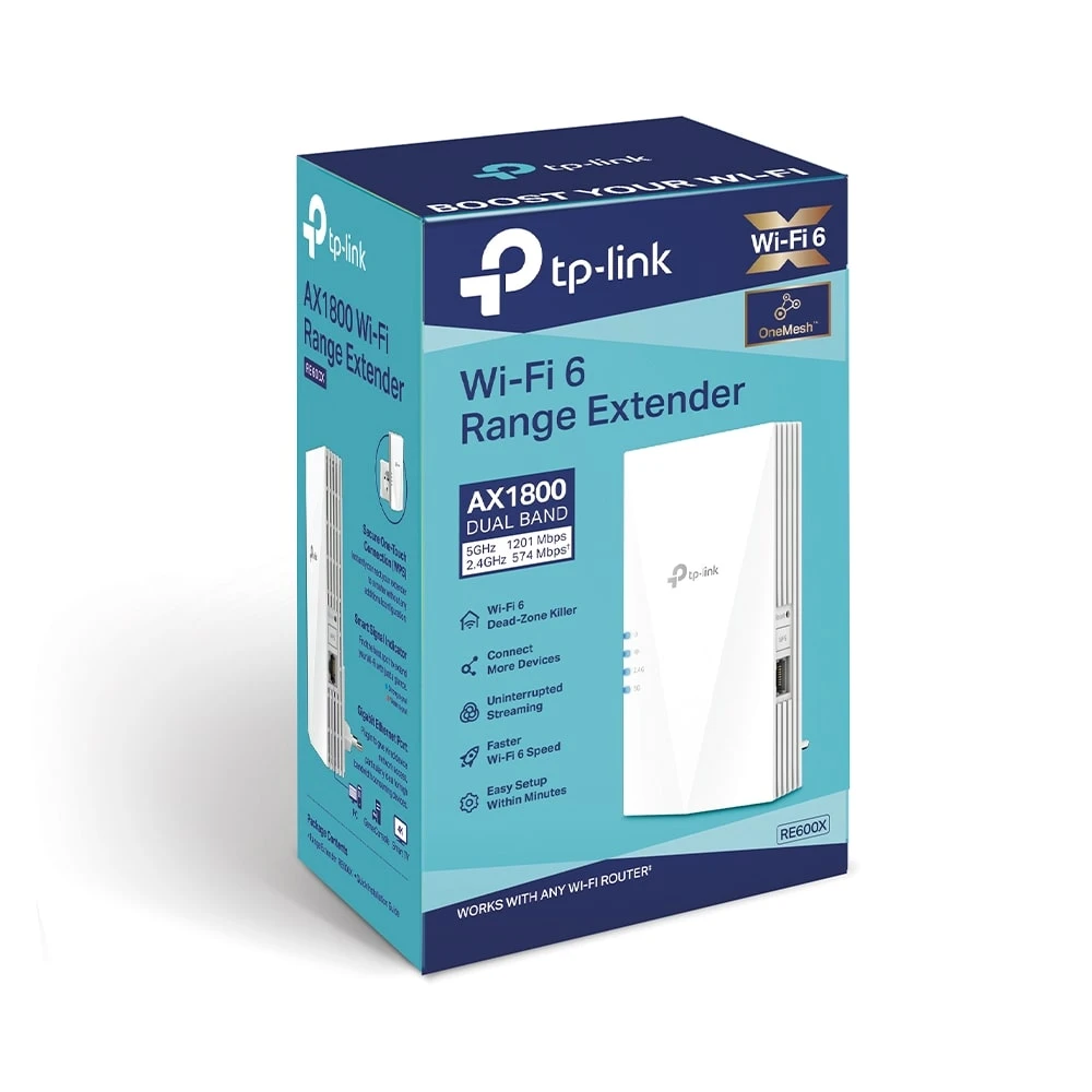 TP-Link AX1800 Wi-Fi 6 Range Extender (RE600X)