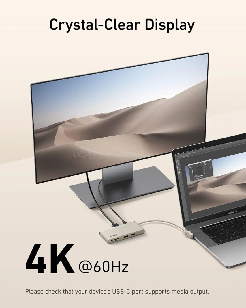 Anker 655 8-in-1 10 Gbps USB-C Hub – Earthy White