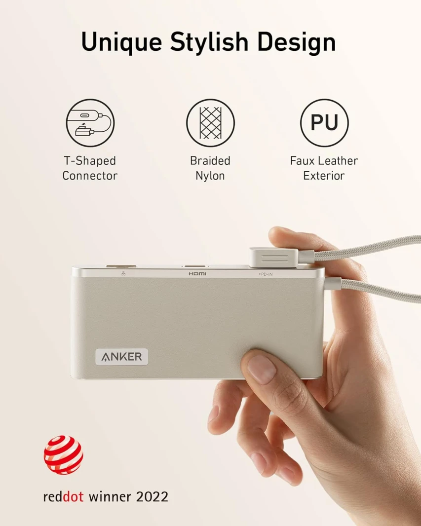 Anker 655 8-in-1 10 Gbps USB-C Hub – Earthy White