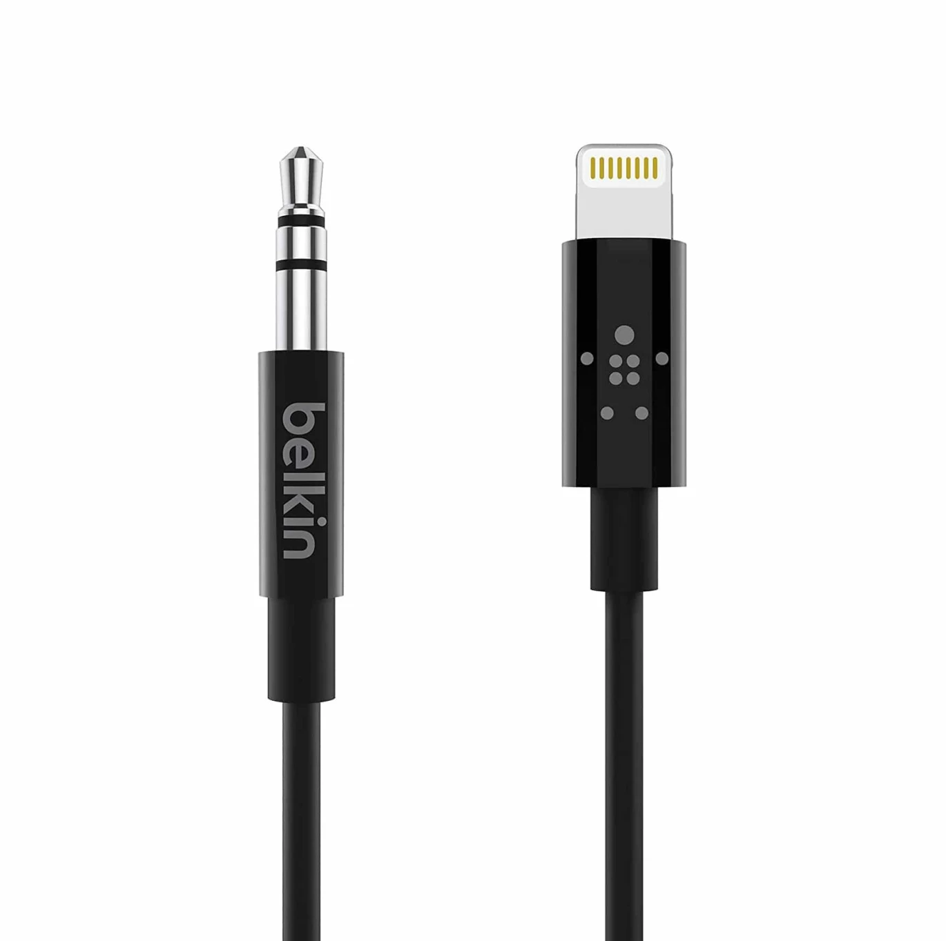 كابل صوت Belkin 3.5 ملم مع موصل Lightning - أسود
