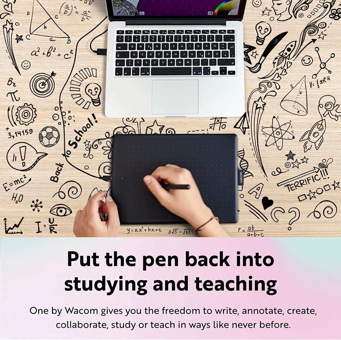 One by Wacom Medium Graphics Drawing Tablet (‎CTL-672)