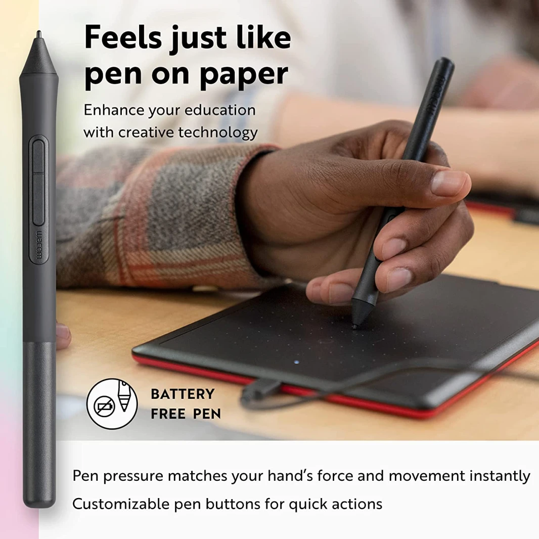 One by Wacom Medium Graphics Drawing Tablet (‎CTL-672)