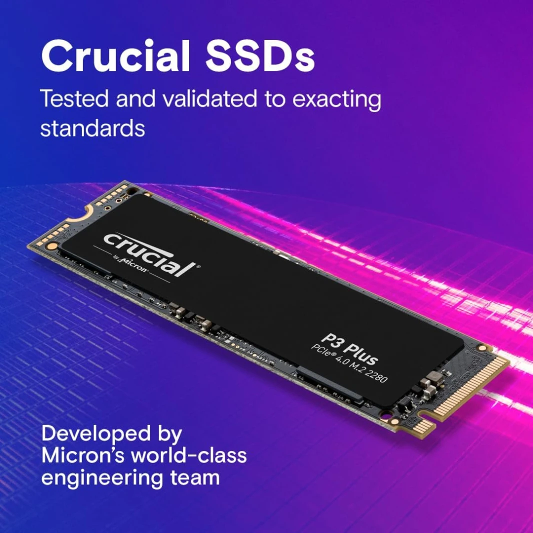 Crucial P3 Plus 4TB PCIe Gen4 5000MB/s 3D NAND NVMe M.2 SSD
