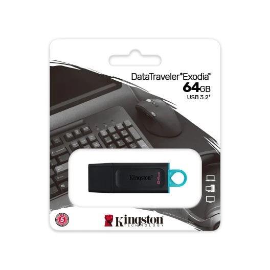 Kingston DataTraveler Exodia 64GB USB 3.2 Flash Drive