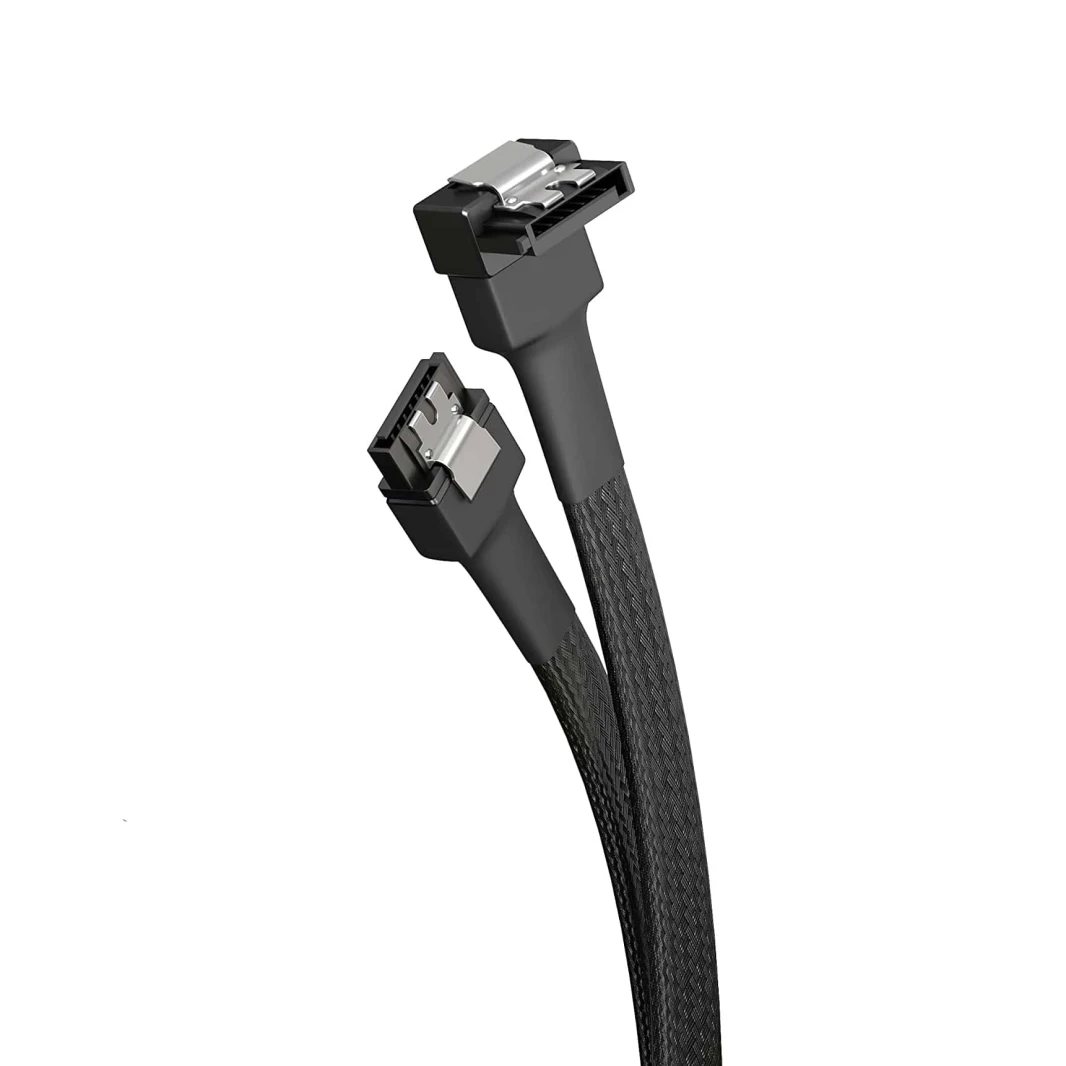 كابل SATA III 6Gb/s بزاوية 90° من KabelDirekt – 30 سم