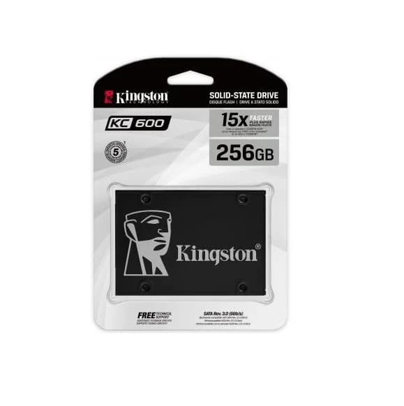 محرك أقراص الحالة الصلبة Kingston KC600 SATA III سعة 256 جيجابايت (SSD)