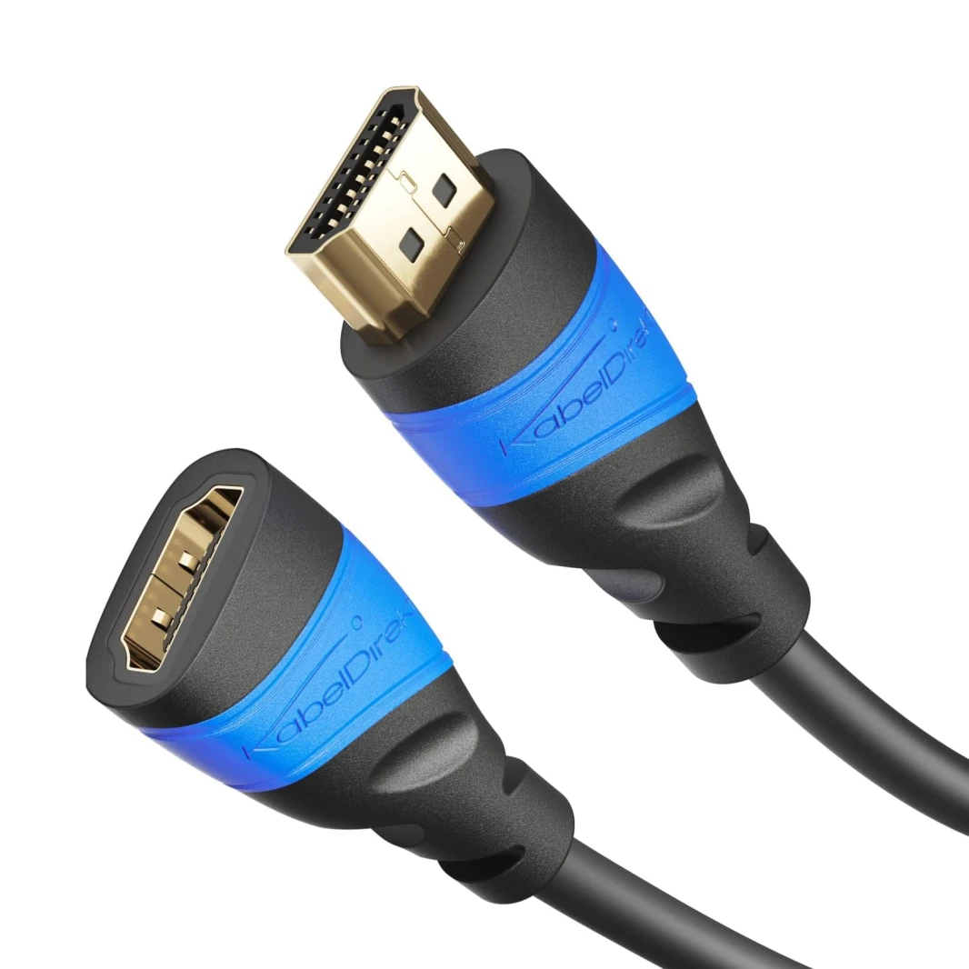 كابل تمديد HDMI 2.0 8K بسرعة فائقة 18 جيجابت في الثانية من KabelDirekt مع إيثرنت - 10 أمتار