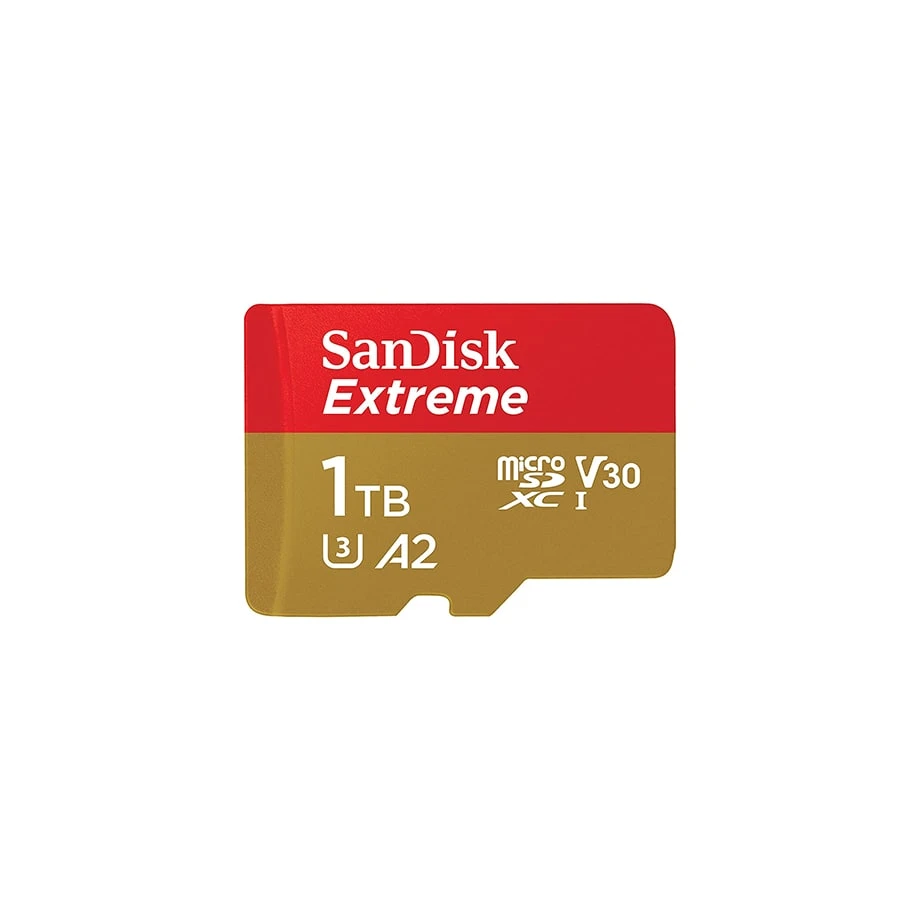 بطاقة ذاكرة SanDisk Extreme Micro SD بسعة 1 تيرابايت + محول - 190 ميجابايت/ثانية