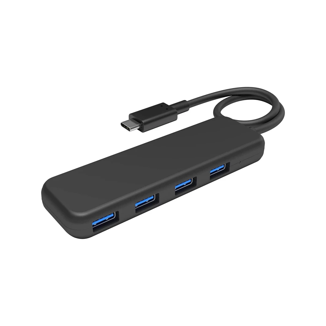 موزع كابلات بتصميم رفيع من نوع C إلى 4 منافذ USB 3.0 من KabelDirekt