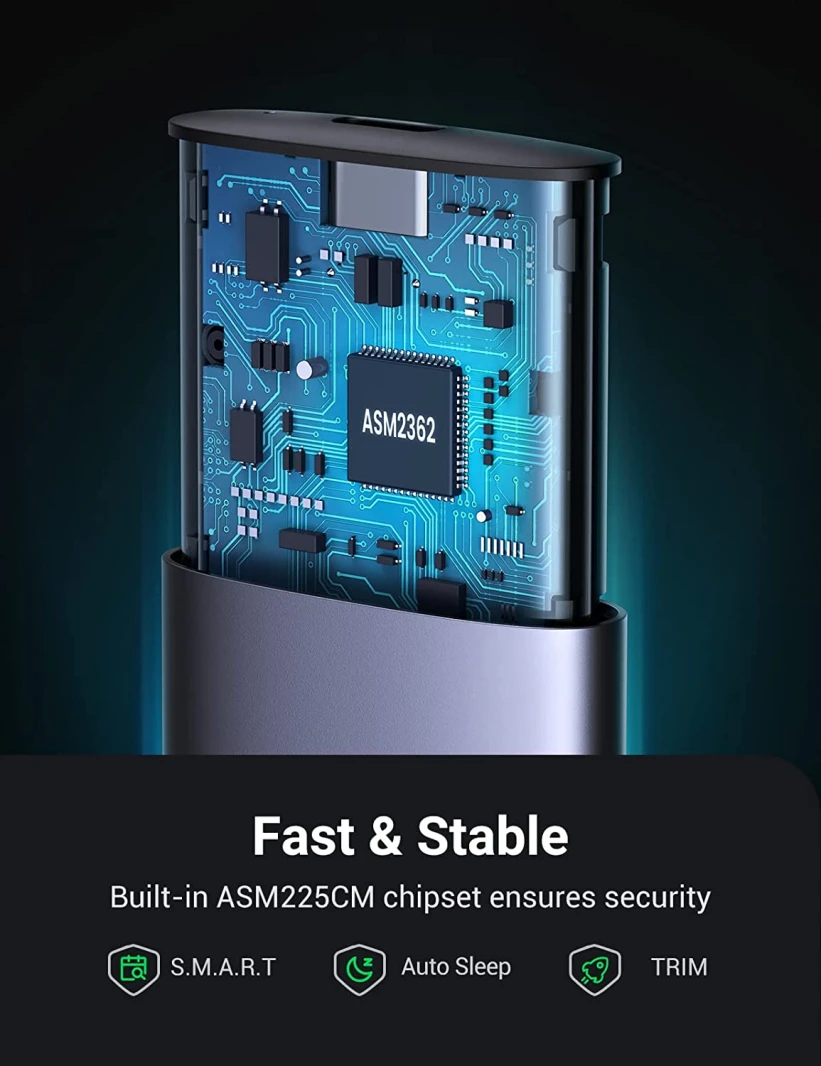 علبة UGREEN USB 3.1 Type-C GEN 2 إلى NVMe M.2 SSD