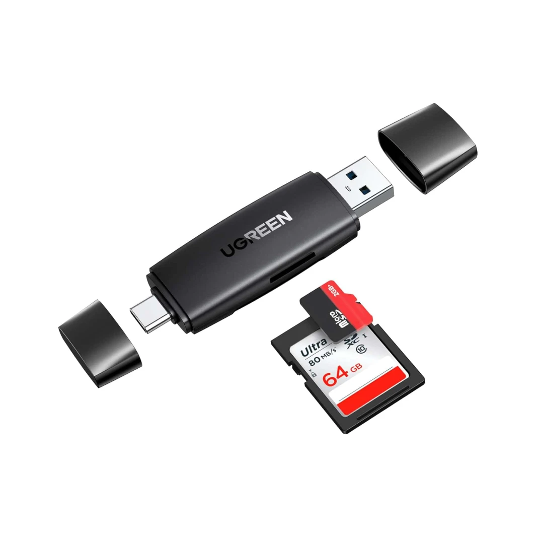 قارئ بطاقات SD 2 في 1 USB A وUSB C من UGREEN