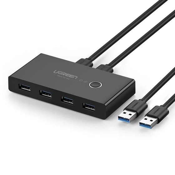 صندوق تبديل مشاركة UGREEN 2 في 4 مخرج USB 3.0