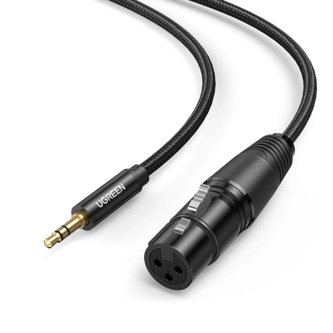 كابل صوت UGREEN 3.5 مم ذكر إلى XLR أنثى - 2 متر