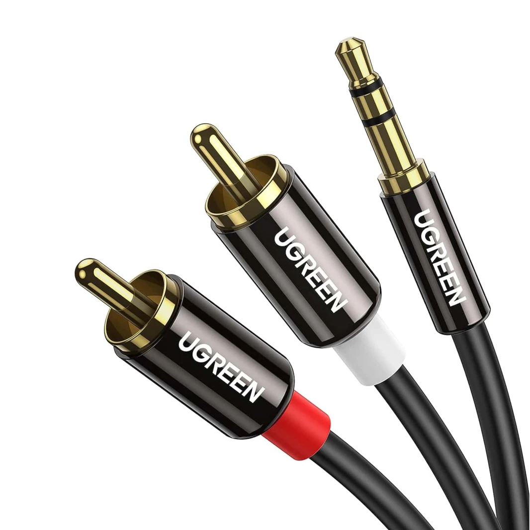 كابل صوت استريو UGREEN 3.5 مم إلى 2RCA – 1.5 متر