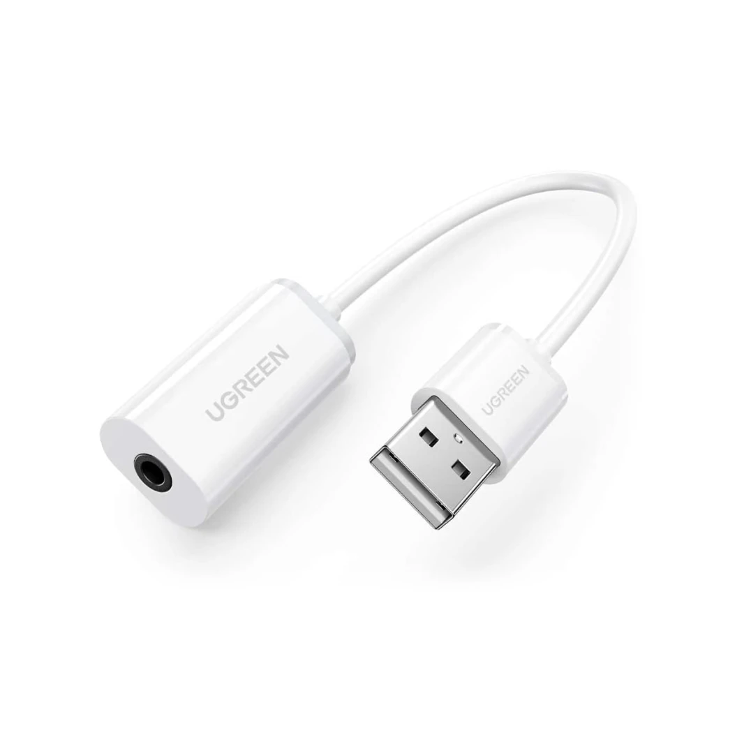 محول بطاقة صوت خارجية من UGREEN مقاس 3.5 مم إلى USB