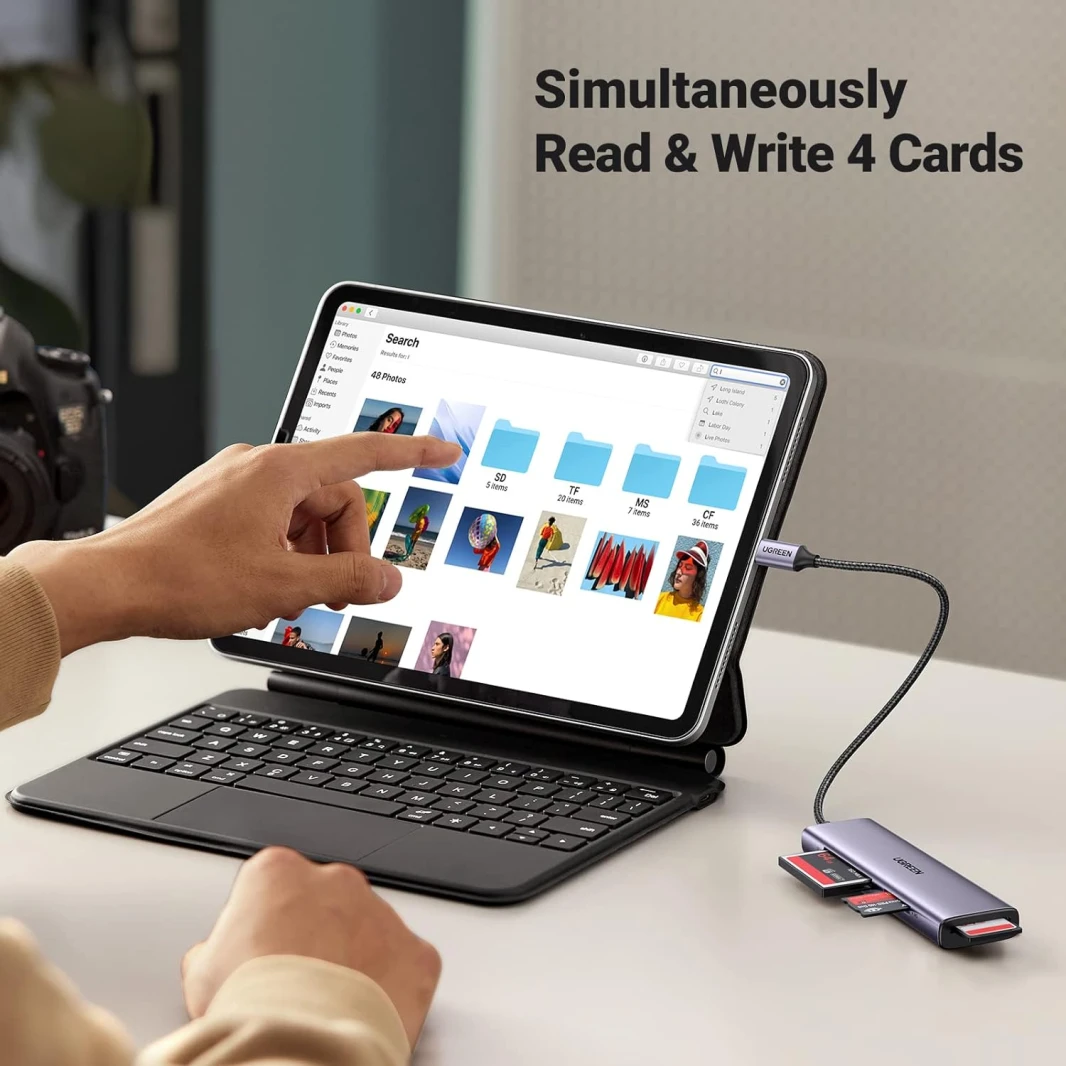 قارئ بطاقات الذاكرة USB C 4 في 1 من UGREEN
