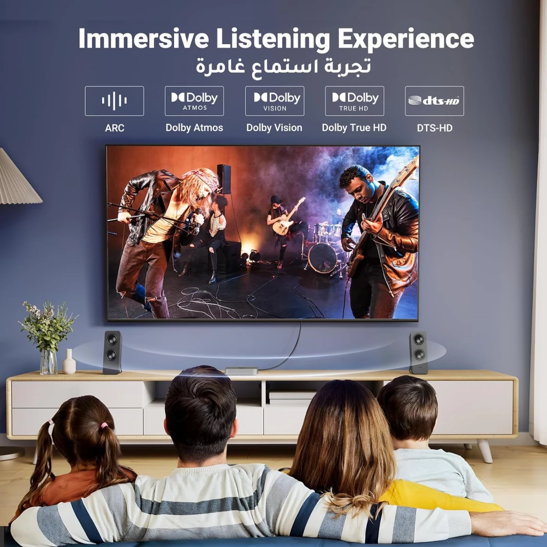 كابل HDMI 2.0 فائق السرعة 4K@60Hz 18Gbps من UGREEN مع إيثرنت - 5 متر