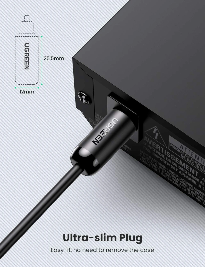كابل صوت رقمي Toslink من UGREEN – 2 متر