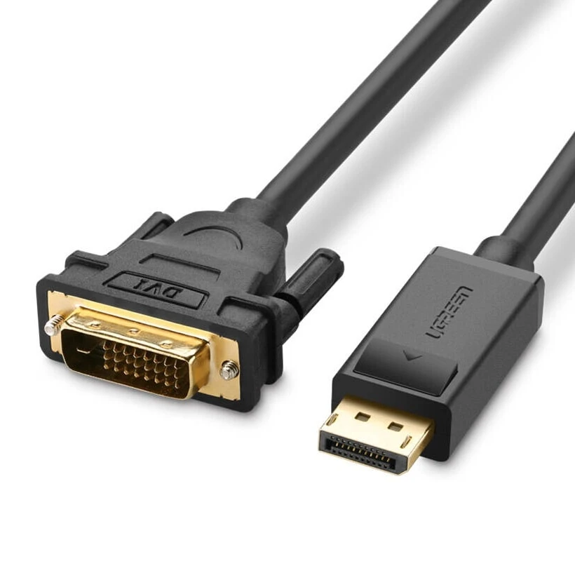محول كابل UGREEN DisplayPort (DP) ذكر إلى DVI-D 24+1 ذكر - 1.5 متر