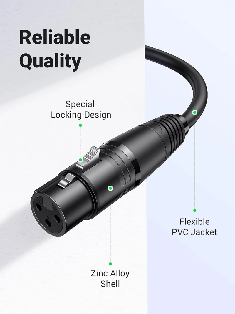 كابل تمديد ميكروفون XLR من UGREEN – 8 متر