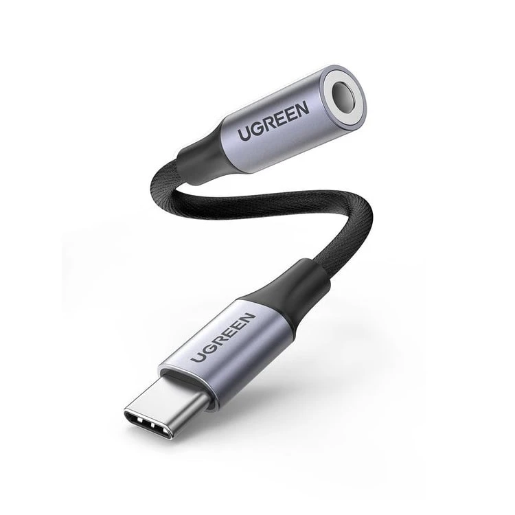 محول سماعة رأس USB C إلى 3.5 ملم من UGREEN مع شريحة صوتية