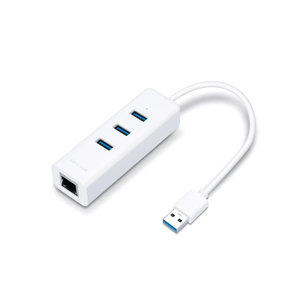 محول TP-Link USB 3.0 3-Ports HUB وGigabit Ethernet