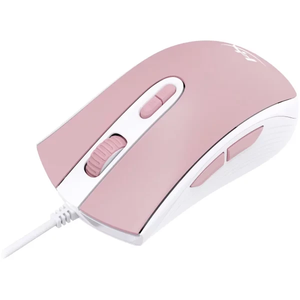 ماوس الألعاب HyperX Pulsefire Core (أبيض-وردي) بدقة 6200 نقطة في البوصة مع 7 أزرار قابلة للبرمجة - RGB