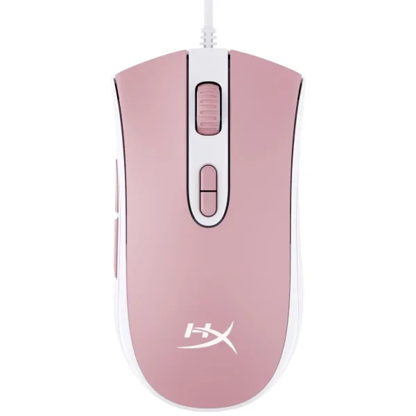 ماوس الألعاب HyperX Pulsefire Core (أبيض-وردي) بدقة 6200 نقطة في البوصة مع 7 أزرار قابلة للبرمجة - RGB