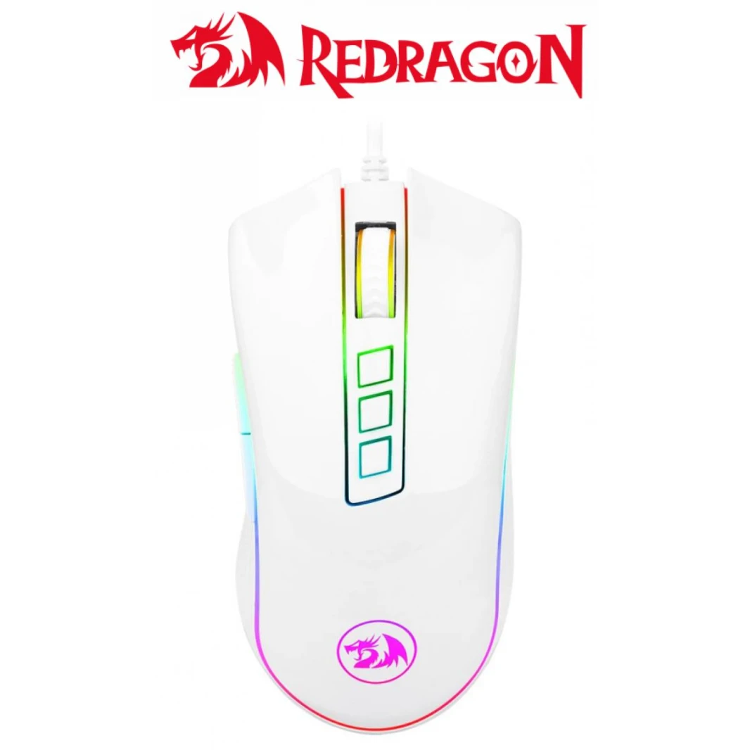 ماوس الألعاب Redragon M711 COBRA RGB - أبيض