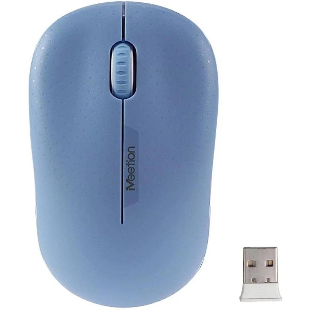 ماوس لاسلكي من MeeTion MT-R545 بمنفذ USB بصري 2.4 جيجا هرتز - أزرق