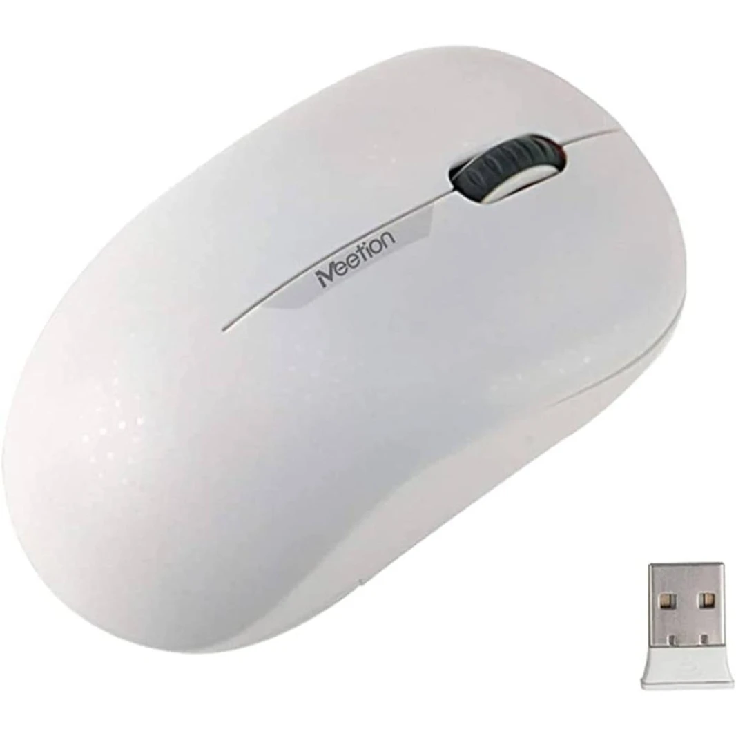 MeeTion MT-R545 Cordless Optical Usb Computer 2.4GHz Wireless Mouse -White