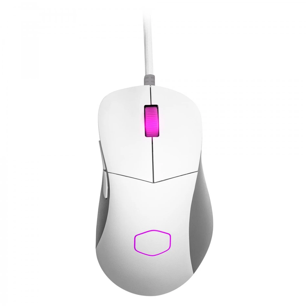 ماوس الألعاب Cooler Master MM730 RGB خفيف الوزن مع مستشعر بصري (أبيض غير لامع)