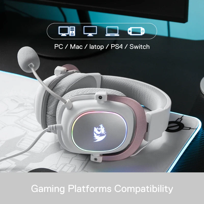 Redragon H510 ZEUS-X RGB White Wired Gaming Headset